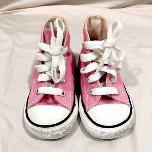 Toddler Pink High Top Converse Sneaker